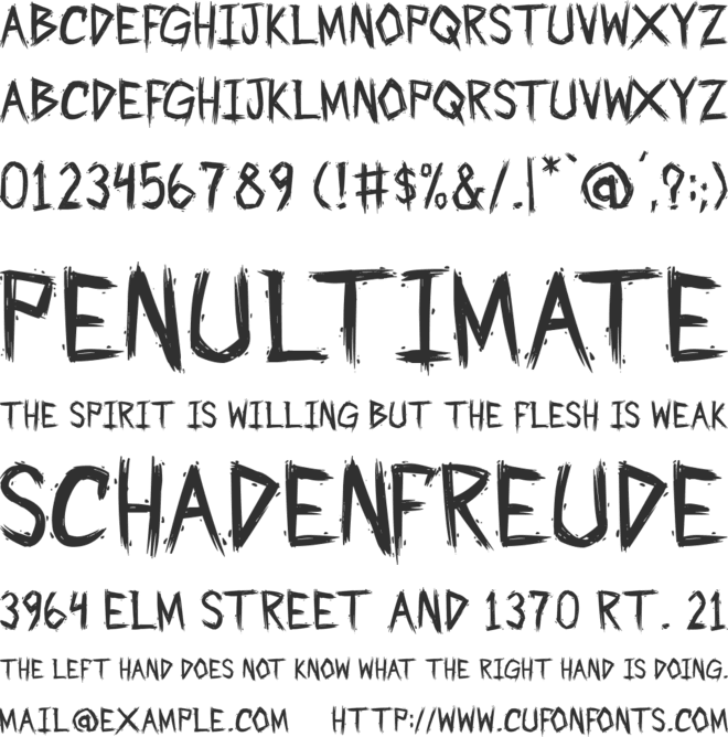 Party Crasherz PG font preview