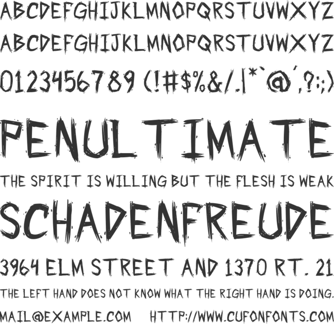 Party Crasherz PG font preview