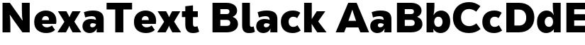 NexaText Black font
