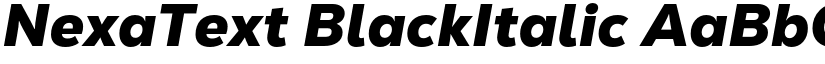 NexaText BlackItalic font