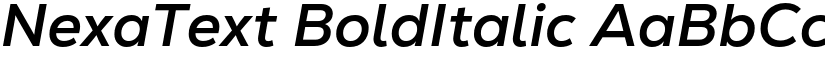 NexaText BoldItalic font