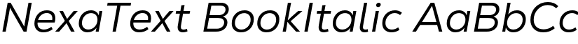 NexaText BookItalic font