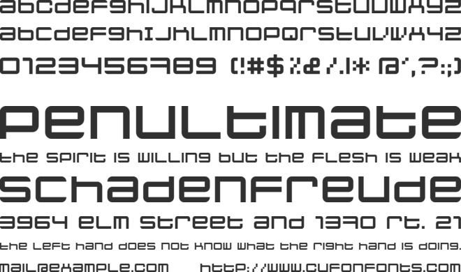 Jethose font preview