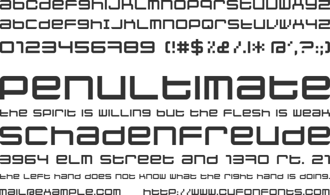 Jethose font preview