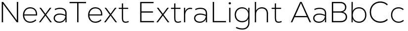 NexaText ExtraLight font