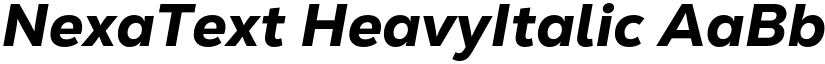 NexaText HeavyItalic font
