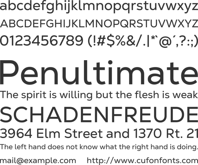 NexaText font preview