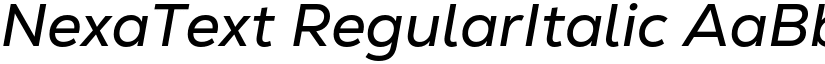 NexaText RegularItalic font