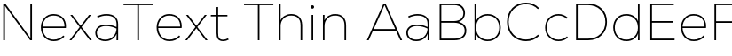 NexaText Thin font