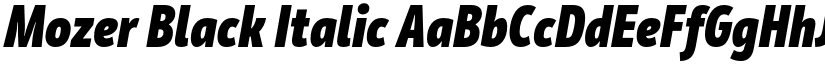 Mozer Black Italic font