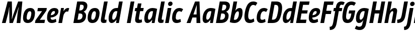 Mozer Bold Italic font