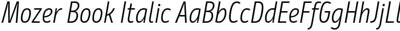 Mozer Book Italic font