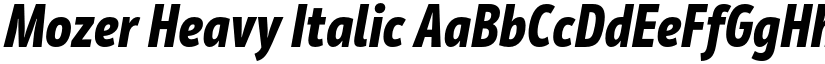 Mozer Heavy Italic font