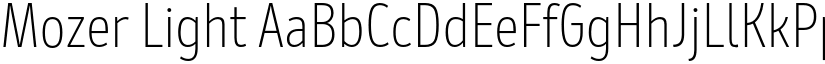 Mozer Light font