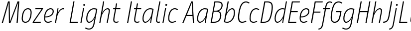 Mozer Light Italic font