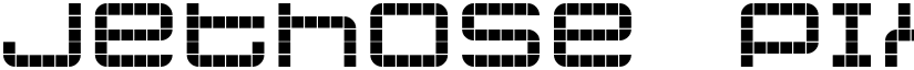 jethose  PIXEL font