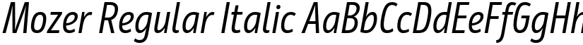 Mozer Regular Italic font