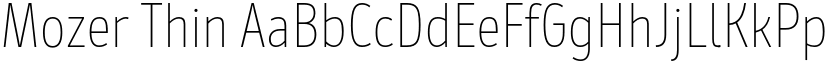 Mozer Thin font