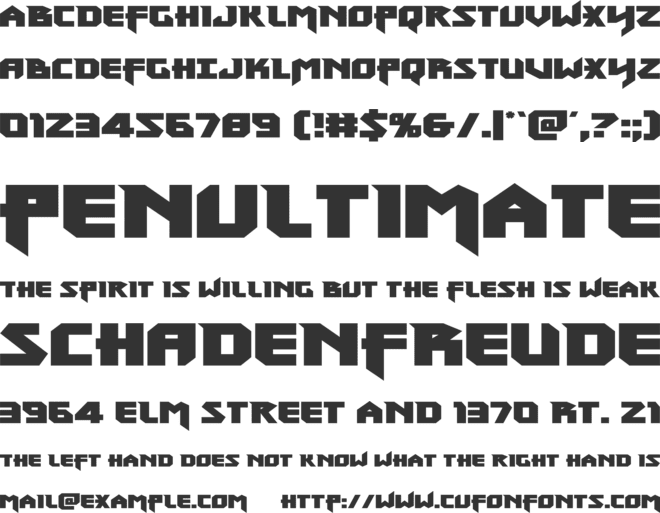 Heavy Copper font preview