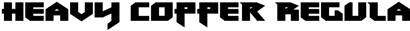 Heavy Copper Regular font