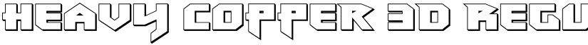 Heavy Copper 3D Regular font