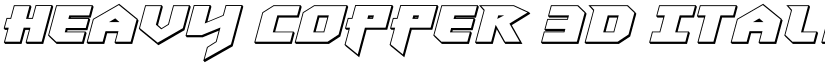 Heavy Copper 3D Italic Italic font