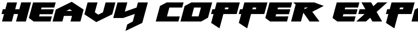 Heavy Copper Expanded Italic Expanded Italic font