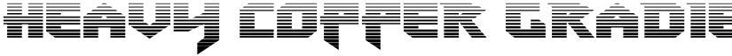 Heavy Copper Gradient Regular font