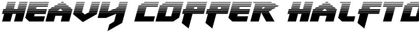 Heavy Copper Halftone Italic Italic font