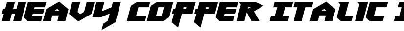 Heavy Copper Italic Italic font