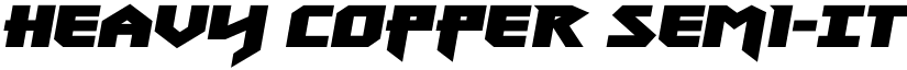 Heavy Copper Semi-Italic Semi-Italic font