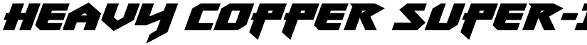 Heavy Copper Super-Italic Italic font