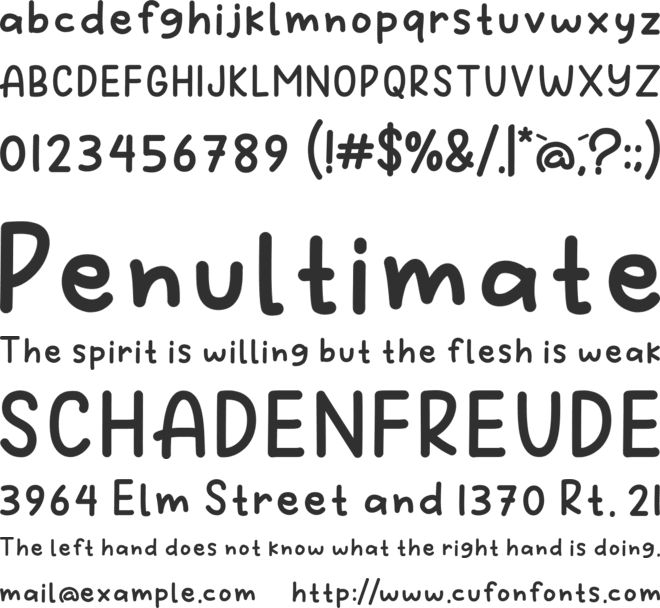 Gentle Remind font preview