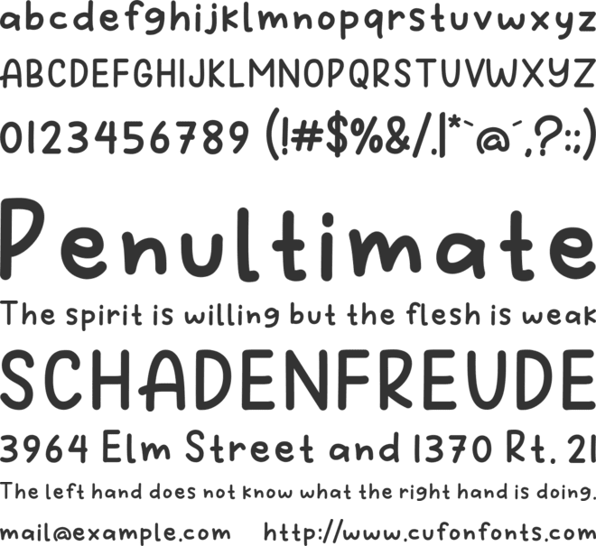 Gentle Remind font preview