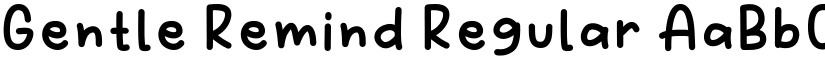 Gentle Remind Regular font