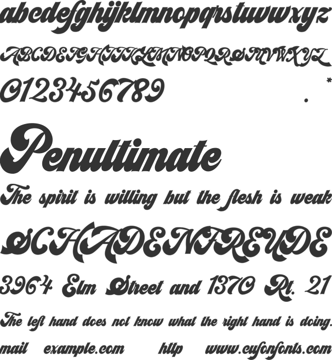 Syncrho font preview