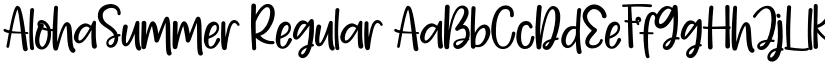AlohaSummer Regular font