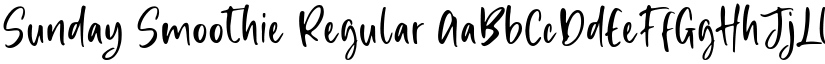 Sunday Smoothie Regular font