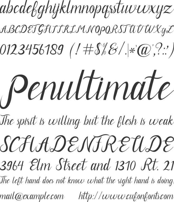 Neguhetty font preview