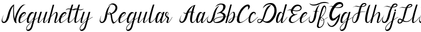 Neguhetty Regular font
