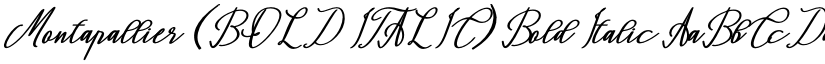 Montapallier (BOLD ITALIC) Bold Italic font