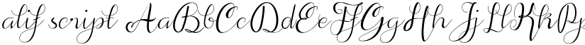 alif script font