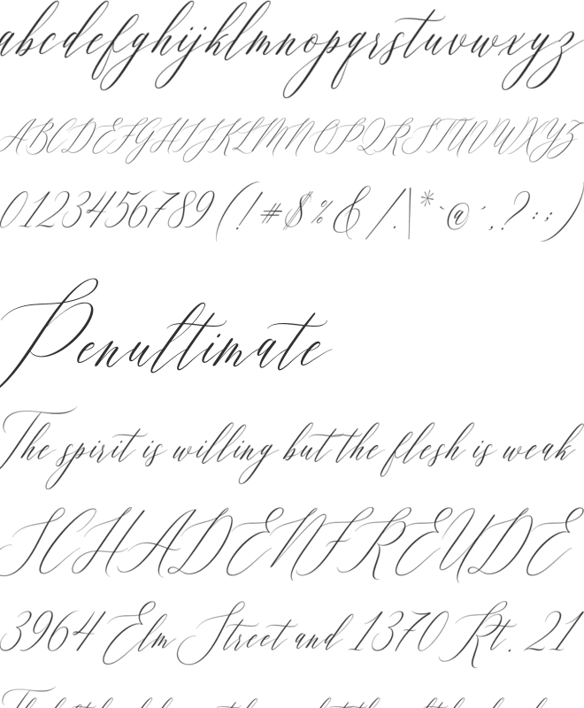 Feelsmooth font preview