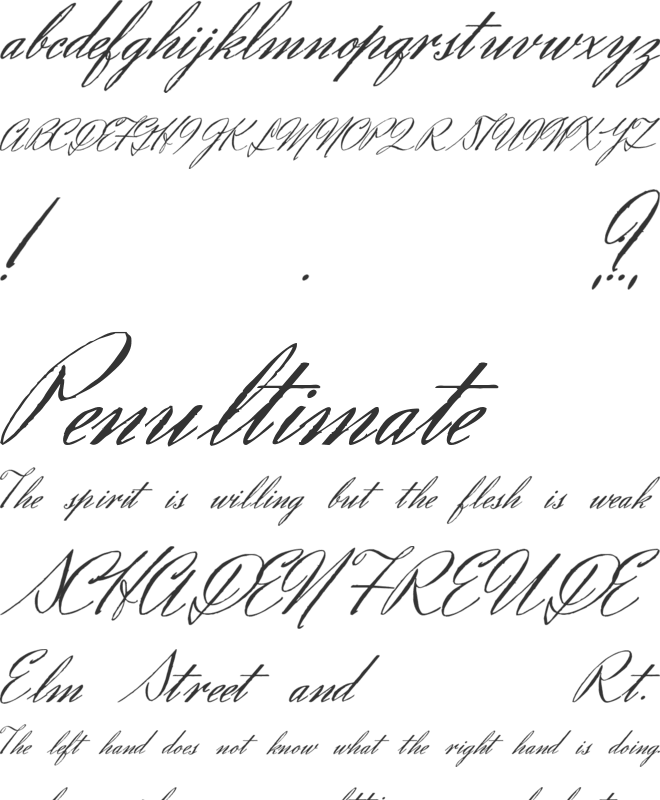 Eliensee font preview