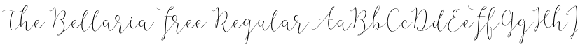 The Bellaria Free Regular font
