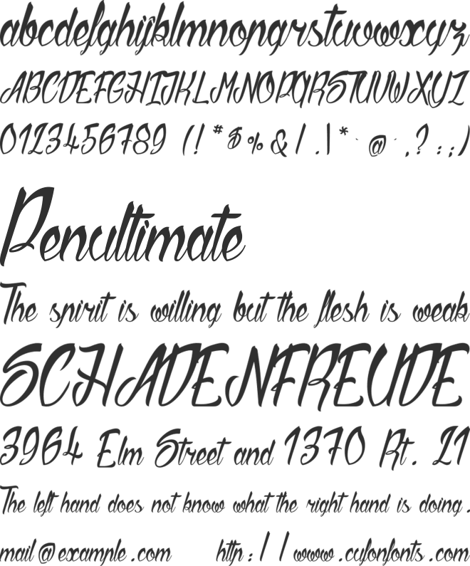 Sliced by Hand font preview