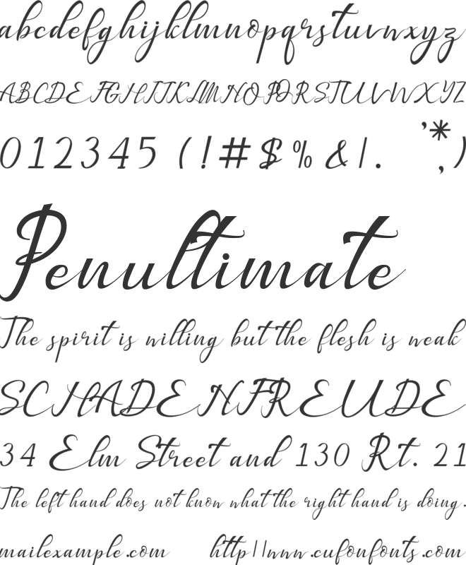 Bestalia PU font preview