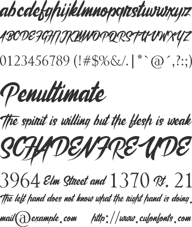 Brother Lands font preview