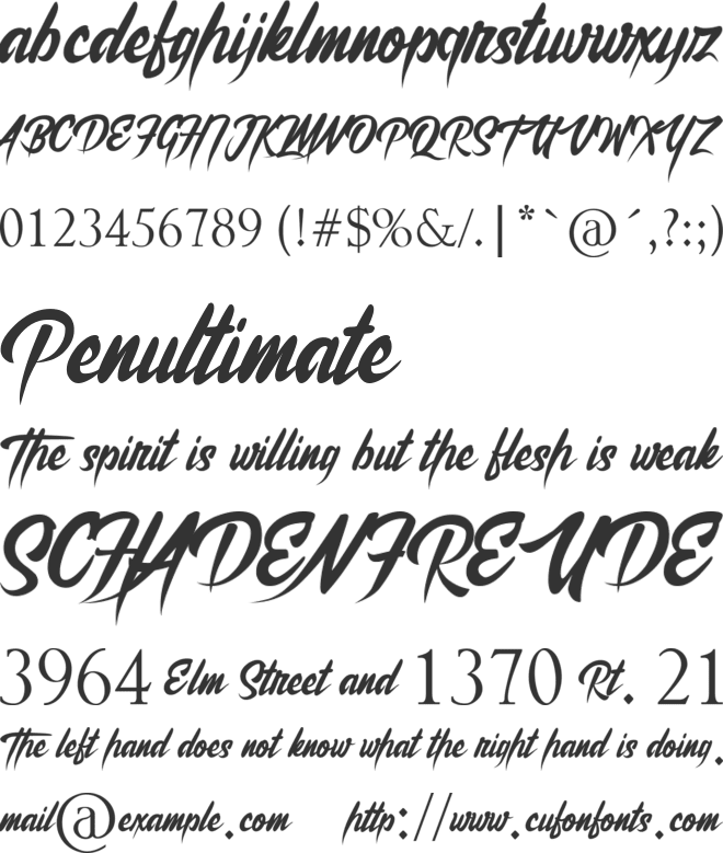 Brother Lands font preview