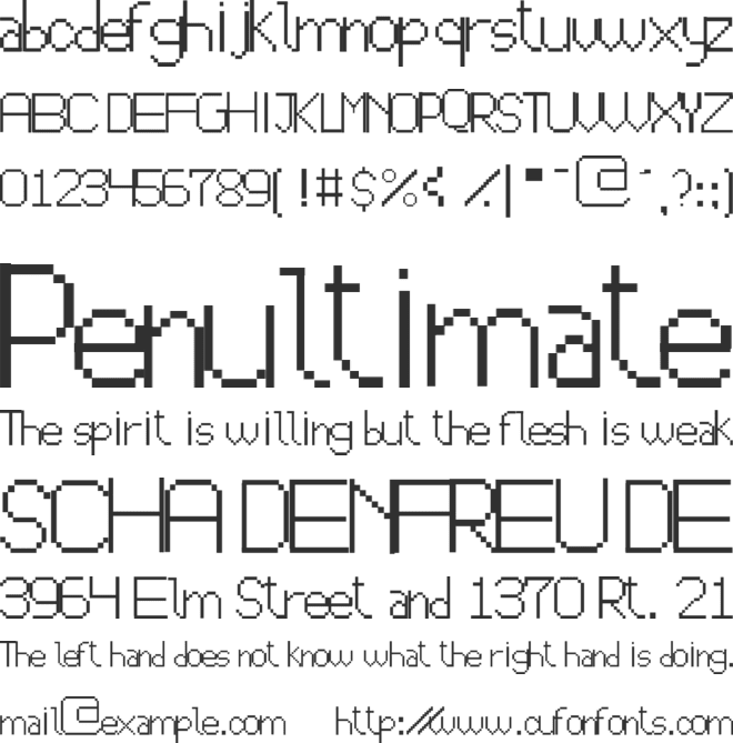 Pixelato font preview